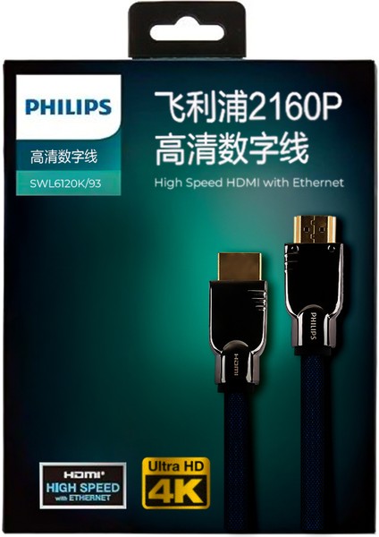 Philips 1 Metre 4K 60 Hz V2.1 HDMI Görüntü Kablosu SWL6120K/93