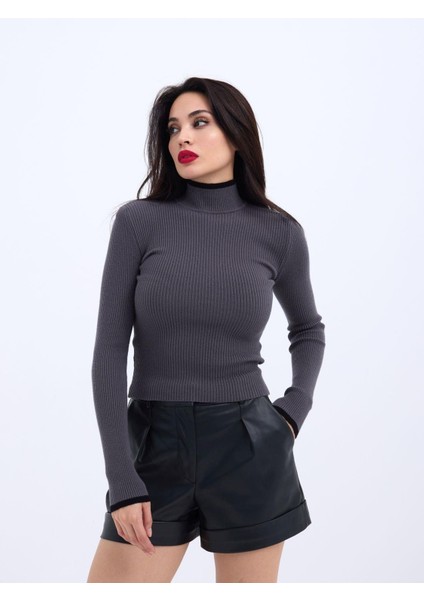 42251 Triko Balıkçı Fitilli Kazak-Antrasit-Siyah indirimleri