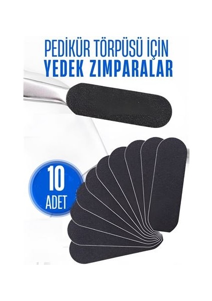 Ayak Törpü Yedeği Yapışkanlı Törpü Zımparası Pedikür Törpü Yedeği 10 Adet