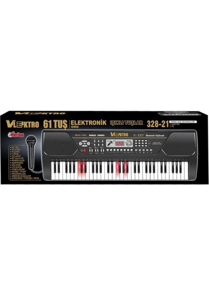 TFL-328-21 Vlektro Kutulu 61 Tuş Büyük LCD Ekranlı Elektronik Büyük Org
