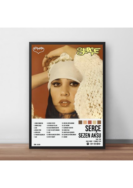 Sezen Aksu - Serçe Albüm Spotify Çerçeveli Poster Tablo