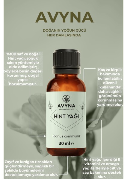 Hint Yağı (Yoğun Kıvamlı Yağ) 30 ml Soğuk Sıkım %100 Saf ve Doğal (Castor Oil) fırsatları