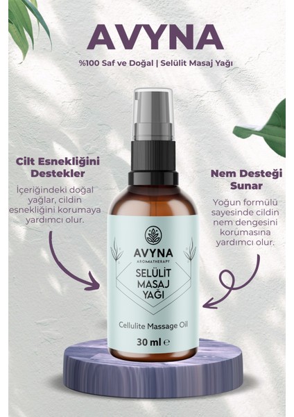 Selülit Masaj Yağı 30 ml Cam Şişede %100 Saf ve Doğal (Cellulite Massage Oil) modelleri