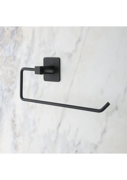 ® Kendiliğinden Yapışkanlı Siyah Paslanmaz Metal Rulo Havluluk Aparat