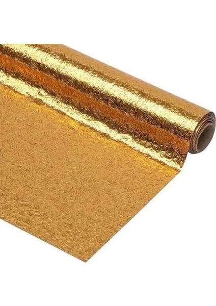 ® 10 Metre Kendinden Yapışkanlı Silinebilir Mutfak Tezgah Üstü Sticker Folyo Gold Renk