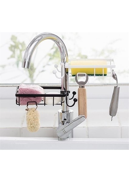 ® Paslanmaz Çelik Mutfak Banyo Musluğuna Sabitlenebilir Sabunluk