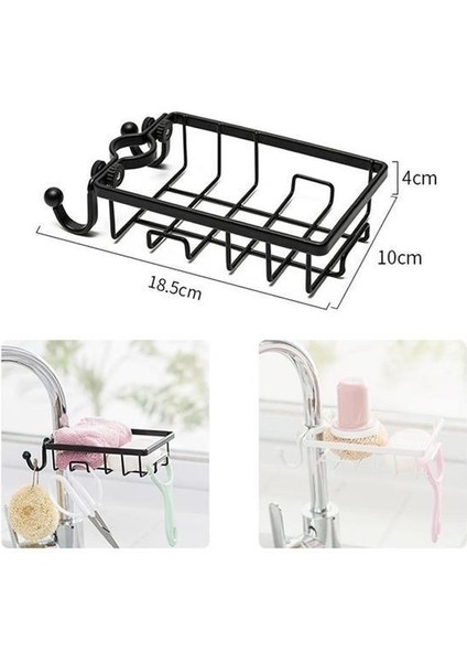 ® Paslanmaz Çelik Mutfak Banyo Musluğuna Sabitlenebilir Sabunluk