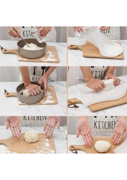 ® Büyük Hamur Torbası Silikon Şeffaf Hamur Yoğurma Torbası Ekmek Makarna Mantı Hamuru Kolay