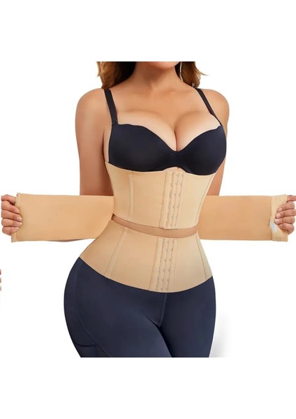 Latex Agraflı Göbek Bel Korse Inceltici Kum Saati Toparlayıcı Korse
