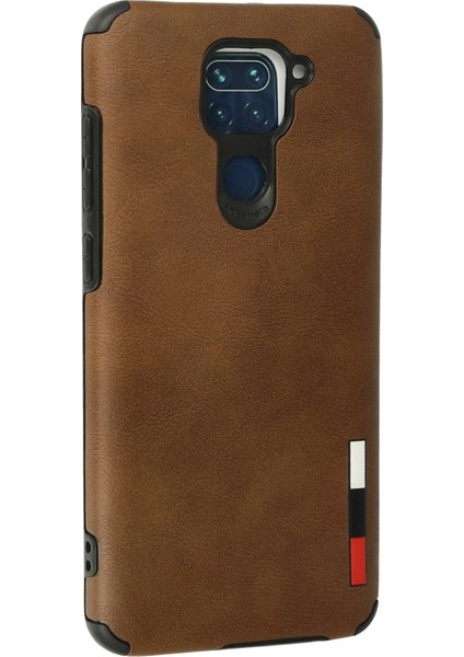 Xiaomi Redmi Note 9 Kılıf Loop Deri Silikon - Kahverengi Glstd