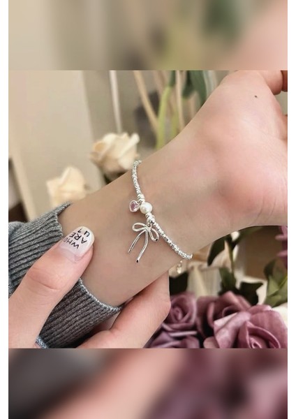 Fiyonk Kalp Pinterest Tasarım Kadın Bileklik