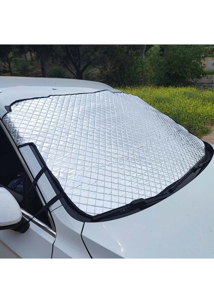 Ön Cam Dış Güneşlik ve Kar Buz Koruma Örtüsü - Sedan- Hb - Suv ve Pick-Up Araçlara Uyumlu