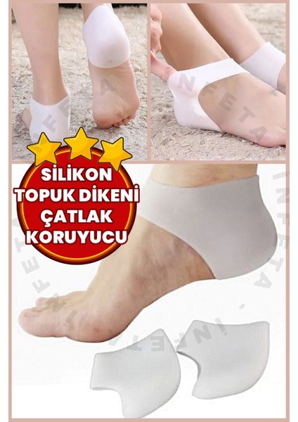 Silikon Topuk Gömleği Dikeni Çatlak Koruyucu Bandaj Ortopedik Ayak Destek Çorabı