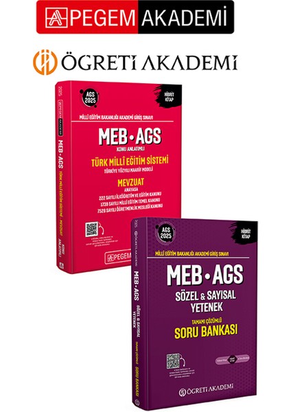 2025 Meb-Ags Soru Bankası Tamamı Çözümlü Sözel-Sayısal