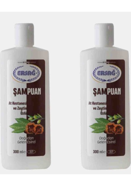 At Kestanesi ve Zeytin Özlü Şampuan 300 ml 2 Adet