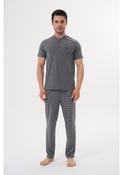 Mecit 2981 Füme Büyük Beden Kısa Kollu Erkek Pijama Takımı fiyatları