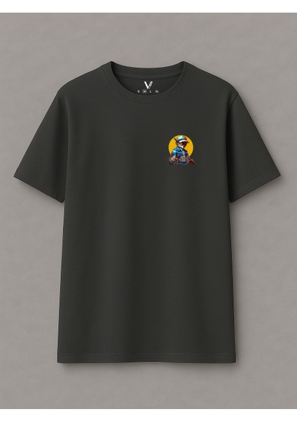 Unisex Wolf 2 Baskılı Oversize T-Shirt
