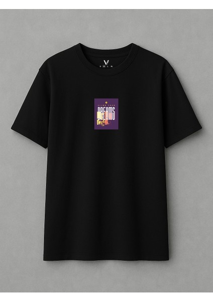 Unisex Climb Your Dreams Baskılı Oversize T-Shirt