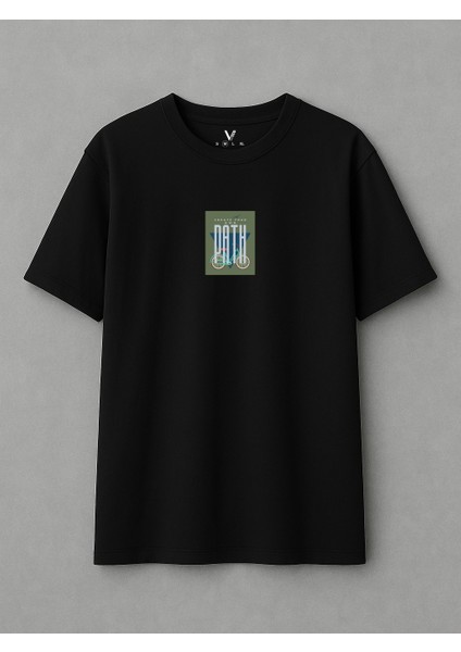 Unisex Path Baskılı Oversize T-Shirt