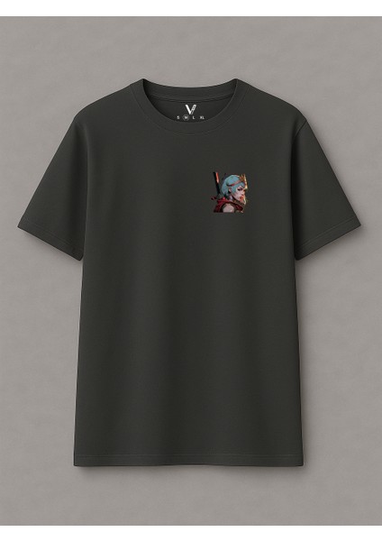 Unisex Ninja 2 Baskılı Oversize T-Shirt