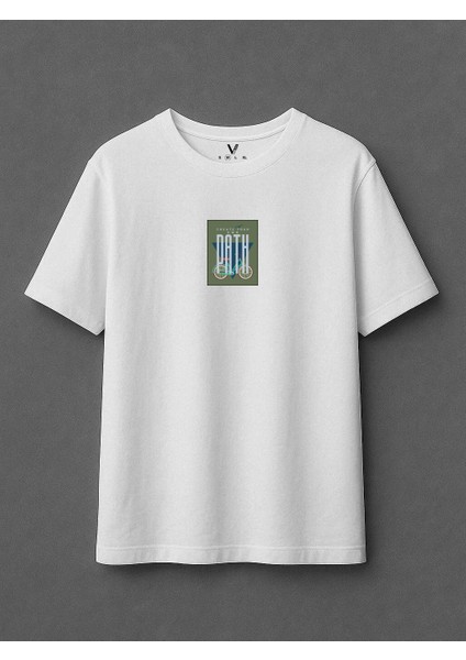 Unisex Path Baskılı Oversize T-Shirt