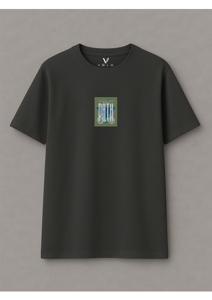 Unisex Path Baskılı Oversize T-Shirt