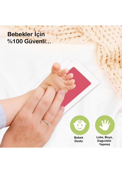 Bebek El Ayak Izi Seti, Temassız Mürekkep Baskı Kiti, Kedi Köpek Pati Için De Hediye (1 Siyah)