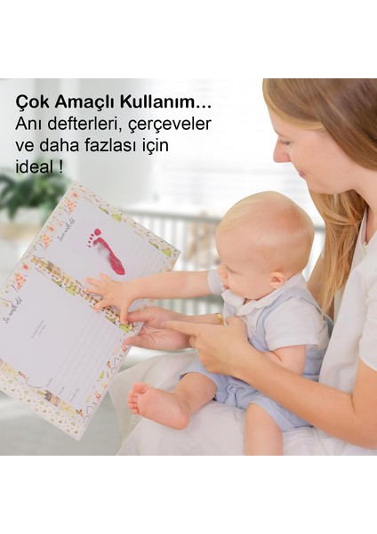 Bebek El Ayak Izi Seti, Temassız Mürekkep Baskı Kiti, Kedi Köpek Pati Için De Hediye (1 Siyah)