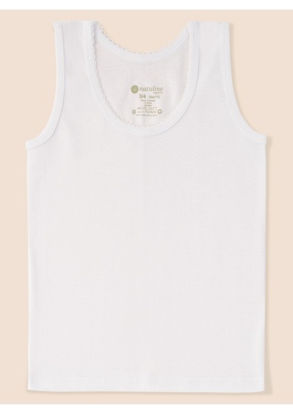 Kız Çocuk Organik Pamuklu Ribana Kroşatalı Atlet 3'lü Paket fiyatları