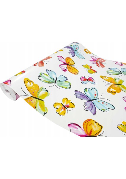 276-0377 Kelebek Desen Dekoratif Yapışkanlı Folyo ( 45 cm x 2 mt )