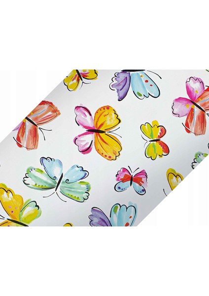 276-0377 Kelebek Desen Dekoratif Yapışkanlı Folyo ( 45 cm x 2 mt )