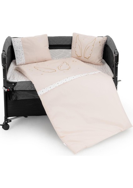 Park Yatak ve Beşik Uyku Seti - 6 Parça, Pembe