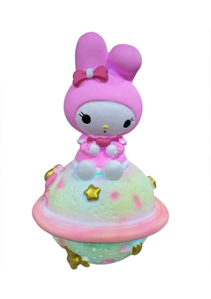 My Melody Karakter Figürlü Işıklı Pilli Gece Lambası Kumbara (19CM*12CM)