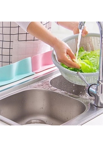 Buffer® Vantuzlu Kauçuk Sıvı Su Sızdırmaz Mutfak Banyo Duş Bariyeri Lavabo Kenar Tutucu Set