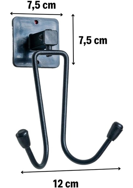 Buffer® Kendiliğinden Yapışkanlı Siyah Paslanmaz Metal Bornoz ve Havlu Askılığı