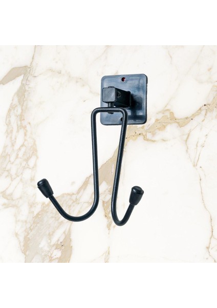 Buffer® Kendiliğinden Yapışkanlı Siyah Paslanmaz Metal Bornoz ve Havlu Askılığı