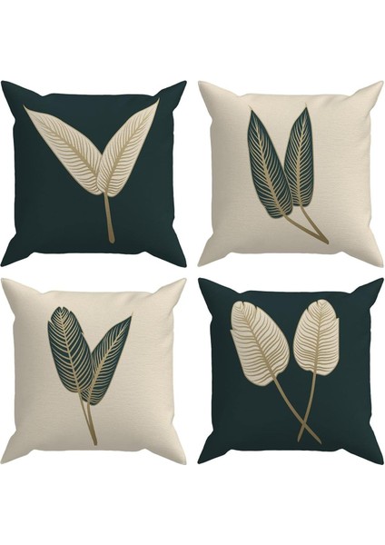 Menashop Botanical 4'lü Kırlent Kılıf DS25