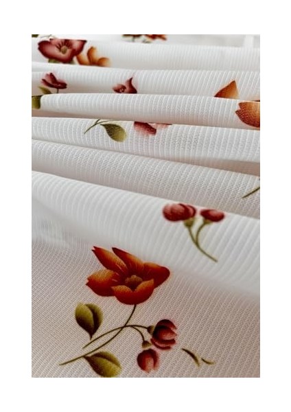 Menashop & Laurel Baskılı Yıkanabilir Masa Örtüsü Mutfak Bahçe Piknik Masa Örtüsü Kahverengi Ağırlıklı Çiçek Desenli (140X140) modelleri