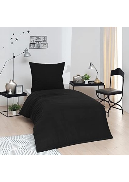 Menashop Tek Kişilik Pamuk Nevresim Seti Siyah fiyatları