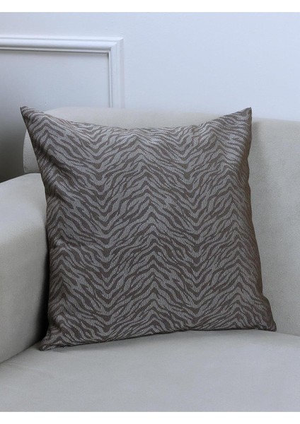 Menashop Metrashop Home Zebrano Vizon Renkli Zebra Desenli 45X45 Kare Kırlent Kılıfı 45 x 45