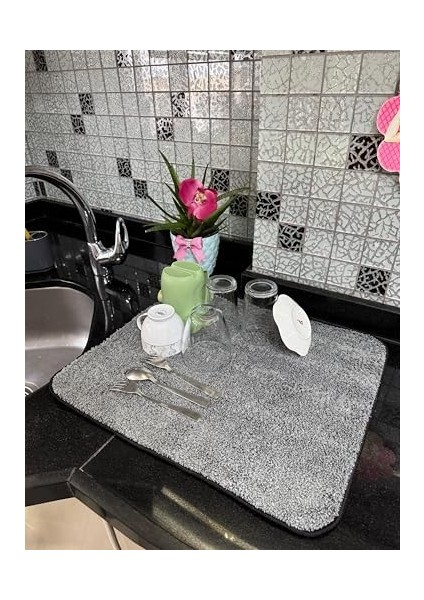 Menashop - Mikrofiber Bulaşık Kurutma Matı , Tezgah Üstü Kurulama Örtüsü, Bulaşıklık 35X45 cm fiyatları