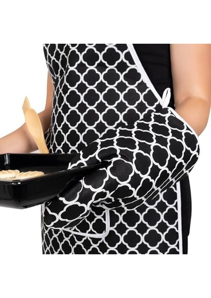 Menashop 4 Lü Mutfak Çeyiz Seti ; Mutfak Önlüğü, Fırın Eldiveni ve Tutacak Takımı fiyatları