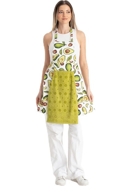 Menashop Yeşil Havlulu Su Geçirmez Mutfak Önlüğü, Yetişkinler Için Önlük, Erkekler Kadınlar Için Pişirme Önlükleri, Barbekü Önlükleri Ev, Restoran, El Sanatları, Bahçe, Barbekü, Okul