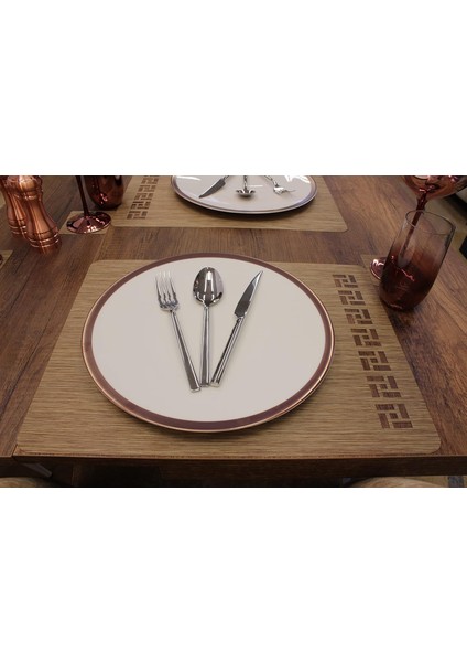 Menashop Tangram Bambu Desen Lazer Kesim Amerikan Servis 2 Adet 35X45 cm