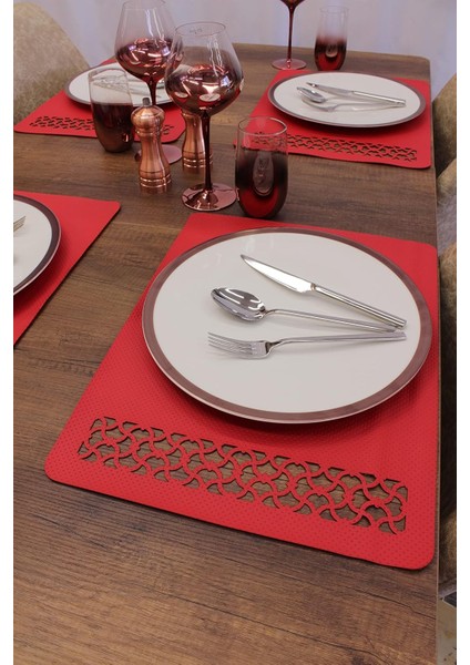 Menashop Egzotik Lazer Kesim Suni Deri Amerikan Servis 2 Adet 35X45 cm