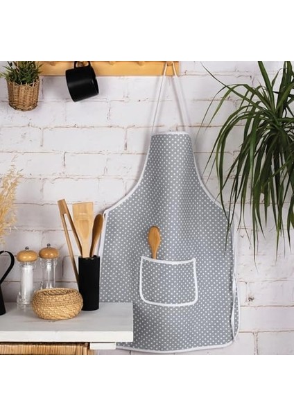 Menashop 6 Parça Mutfak Seti & Mutfak Önlüğü, Fırın Eldiveni, 2li Tutacak, Organizer Poşetlik, Demlematik Gri modelleri