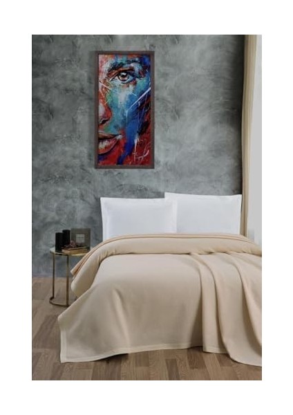Menashop Klimalı PIKE,%100 Pamuk Petekli Pike, Dörtmevsim Pike Çift Kişilik 220X240 Krem fiyatları