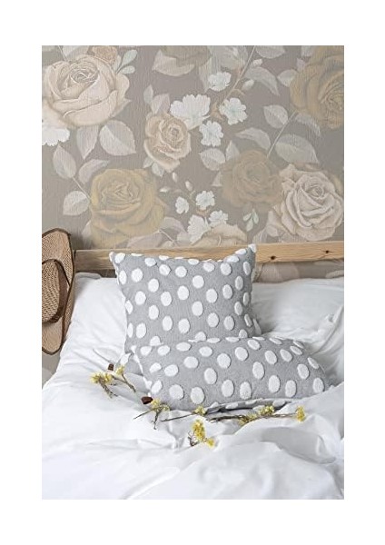 Menashop Jakarlı Kırlent 43X43 cm Point Gri fiyatları