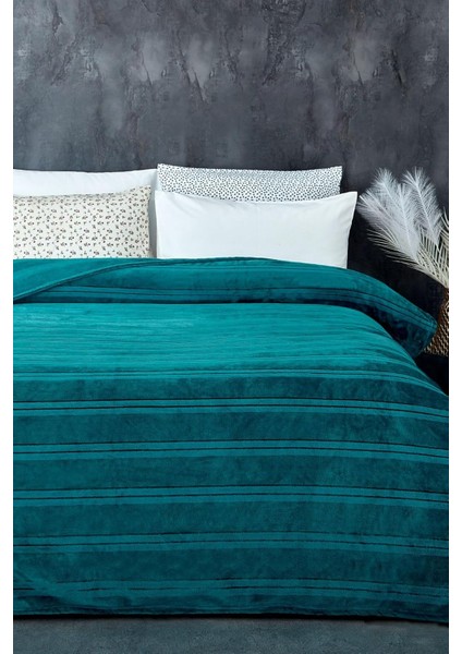 Menashop Yumuşak Çift Kişilik Battaniye Mayer 180X230 cm Turkuaz