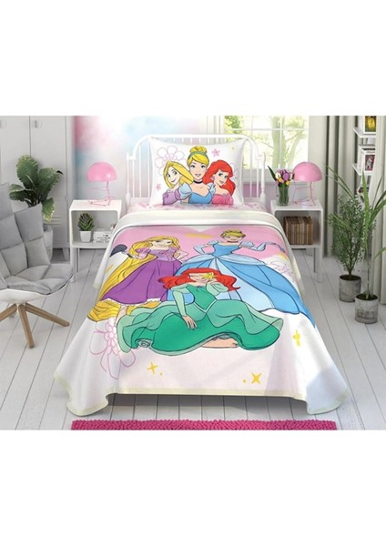 Menashop 1000040094002 Princess Pamuk Lisanslı Pike Takımı, Çok Renkli
